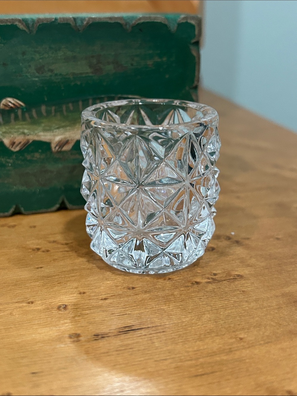 Vintage Pressed Glass Toothpick Holder